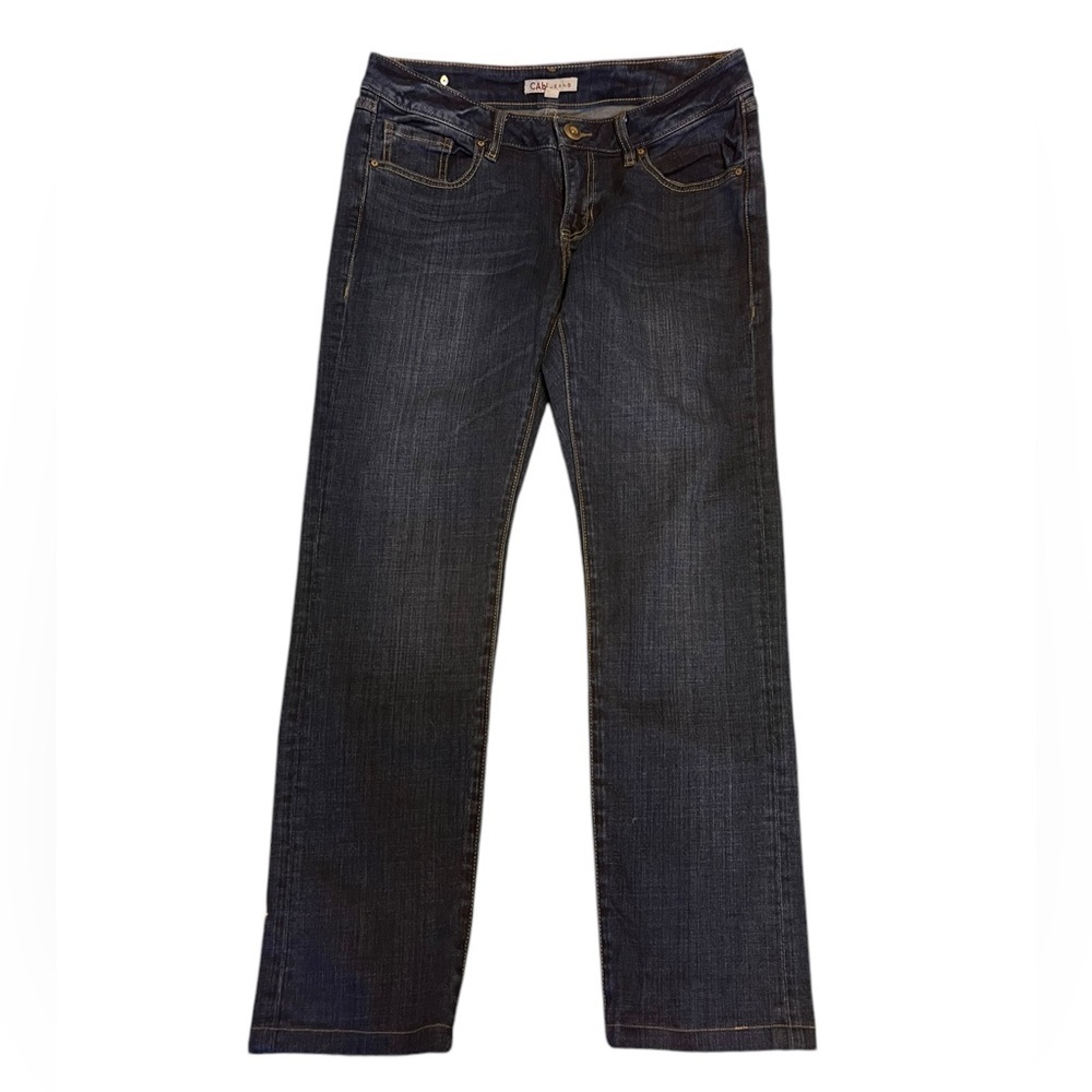 CABI 334 Mid Rise Straight Stretch Denim Jeans, Women's Size 4